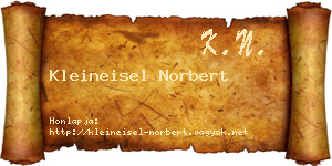 Kleineisel Norbert névjegykártya